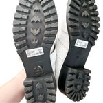 Schutz  Doris Big Buckle White Platform Lug Croc Embossed Loafer Sz 8.5 Photo 3