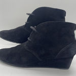 Clarks Womens Size 9 Boots Artisan Ankle 20701 Black Suede Leather Wedge Heel Photo 0