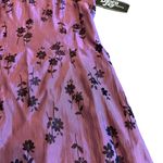 Dawn Joy Retro Y2K 2000s Sheath Mini Dress Floral Print Party Size Medium NWT Purple Photo 3