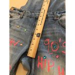 Cherokee Overalls Women XL Blue Denim Graffiti 90s Hip Hop Streetwear Y2K Style Photo 2