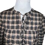Barbour  Lorelie Praline Gingham Plaid Popover Peasant‎ Shirt Womens Size 6 New Photo 1