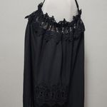 Fortune + Ivy  Black Lace Off Shoulder Blouse Size Large Photo 3