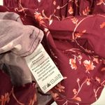 Hill House  Ellie Nap Midi Smocked Dress in Burgundy Botanical Size Small Photo 5