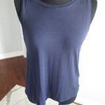 Halogen  Crewneck High-Low Tank - Size Lg - Navy Photo 1