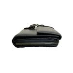 Coach Vintage 90's Black/Silver Trifold Leather Clutch Wallet Photo 3