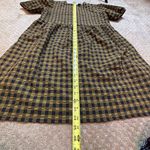 Wild Fable  Black Tan Gingham Dress Puff Sleeve Babydoll Size S Cottagecore Fall Photo 6