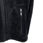 Lena Size Medium Black Fleece Jacket Hoodie Zippered Front Zippered Poc… Photo 3