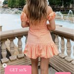 Orange Gingham Dress Photo 1