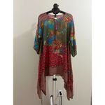 Johnny Was NWOT  Flower Rayon Amazing Tie Tunic Dress SHIRT Blouse Top M Photo 1