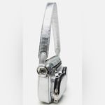 ZARA NWT Silver Metallic Shoulder Bag Photo 4