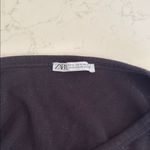 ZARA Black Women's long sleeve Crop Top. Size Medium. Photo 3