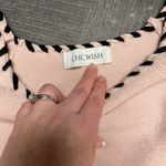 Chicwish Women's Baby Pink Size S/M Sweater With Black Tie Details EUC Photo 5