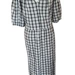 Old Navy Plaid Retro Prairie Style Long smocked neck Maxi Dress Womens XL TALL Photo 0