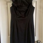 Donna Ricco  NY Black Ruffle Scoop Neck Dress 8 Photo 0