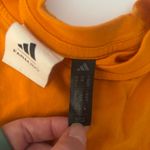 Adidas  x FARM Rio Orange Graphic Tee Women’s XS Vibrant Tropical Streetwear Photo 3