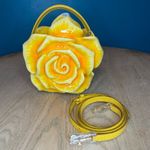 Dolce & Gabbana  Yellow Rose Dolce Box Bag in Painted Resin Crossbody damaged Photo 1