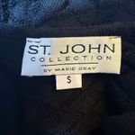 St. John  Collection Marie Gray S Black Textured Open Knit Sweater Top 3/4 Sleeve Photo 6