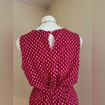 Ann Taylor COPY - Pink And White Casual Dress Sz L W Tie In Front Back KeyHole … Photo 6