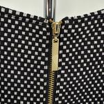 Kensie Black White Mini Check Print Zipper Detail Short Sleeve Dress size Small Photo 7