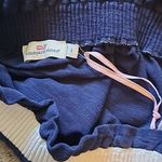 Vineyard Vines  Paperbag Skirt Women Smal Elastic Waist Navy Blue Nautical Preppy Photo 4