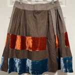 ETRO patchwork wool skirt Prince de galles Size 46/Large Brown Photo 0