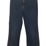 NYDJ Womens Jeans Size 10 Dark Wash Wide Leg Slimming Jeans Rhinestone Detail Photo 0