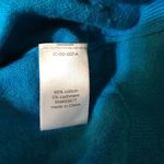 JCPenney JCP large bright aqua turquoise blue long sleeve v Photo 5