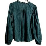 Green Relaxed‎ Blouse with Bishop Sleeves Blue Size M Photo 1