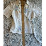 Jaramago Fashion Designer‎ Classic White Collared Women's Dress Shirt 100% Linen Size M Photo 5