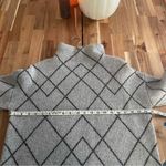 Grey & Black Mockneck Sweater Boxy Waist Cut Size M Photo 5