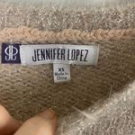 Jennifer Lopez Pink silver shimmer crew neck Holiday sweater size XS Photo 1