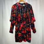 Farm Rio NWT‎  Velvet Dress in Black Banana Sky Size Medium Photo 3