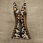 Valentino Garavani 💕💕 Calf Hair Leopard Print Rockstud Ballet Flats 38 EU Photo 4