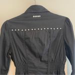COOGI  Black Studded Embroidered Full Button Down Long Sleeve Blouse Top Size L Photo 7
