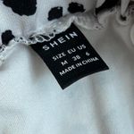 SheIn  Women’s Dalmatian Print Midi Skirt Medium Black White Lined Photo 5