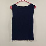 St. John sweater vest! Navy blue knit patterned sweater vest size medium! Photo 4