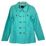 Hurley Double Breasted Rain Jacket Windbreaker Teal/Aqua Size Small Photo 0