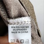 Chances R Shimmery Top Gold Metallic Faux Pearls Rhinestones Stretch Size SP Photo 11