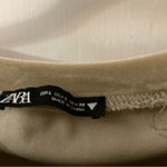 ZARA Brown Crew Neck Velour Feel Sweatshirt Size L Photo 4