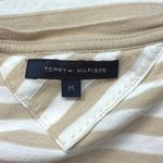 Tommy Hilfiger Cotton Beige Striped Short Sleeve Crew Neck T-Shirt Top Size M Photo 4