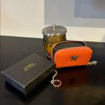 Amazon Orange Leather Wallet with Butterfly Accent Photo 3