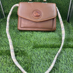 Dooney & Bourke  All Weather Leather Bag Vintage Yellow Stitching,Braided Handle Photo 0