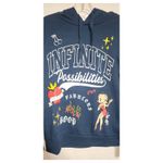 Betty Boop  blue hoodie size large women's Photo 1