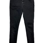 Madewell 10" High Rise Skinny Jeans Button Through Edition Berkeley Black 27T Photo 1