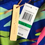 Gibson Latimer New  tropical oasis one shoulder top Photo 6