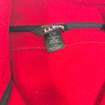 LL Bean Womens Full Zip Thick Red Fleece Jacket Small Photo 3