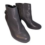 Easy Spirit Womens 7.5 Esparilynn Leather Anti-Gravity Boots Booties Gray Chain Photo 0