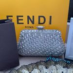 ✨Elegant Silver Crystal Bling Clutch ✨NWT Photo 8