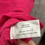 Three Dots  Anthro 100% Cotton Pink Short Sleeve Gauzy Top Small Photo 3