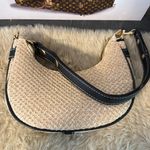 Elegant Tan and Black woven Women's shoulder hobo bag Brown Photo 0